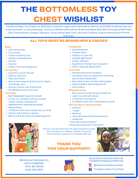 2025 Bottomless Toy Chest Flyer